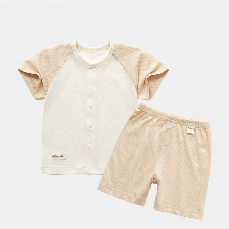 P9108-短袖对开襟家居服套装